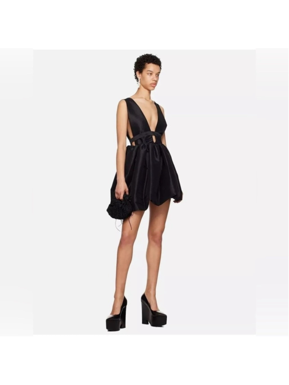 Versace Tempest Platform Pumps Black High Heels Leather Pointed Toe IT 39.5 - Picture 2 of 14